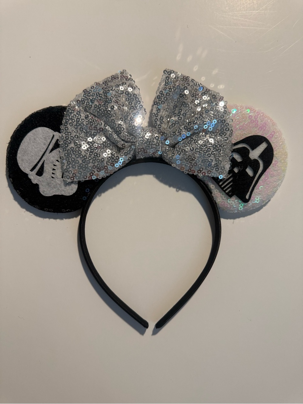 Silver Sequin Bow Star Wars-Inspired Kids Headband